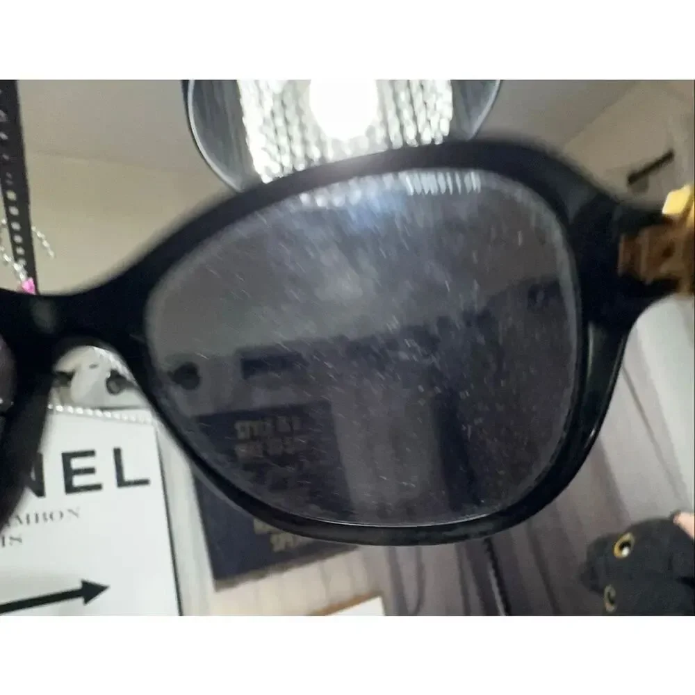 VERSACE vintage Medusa head oversized sunglasses mod-4232 black gold y2k